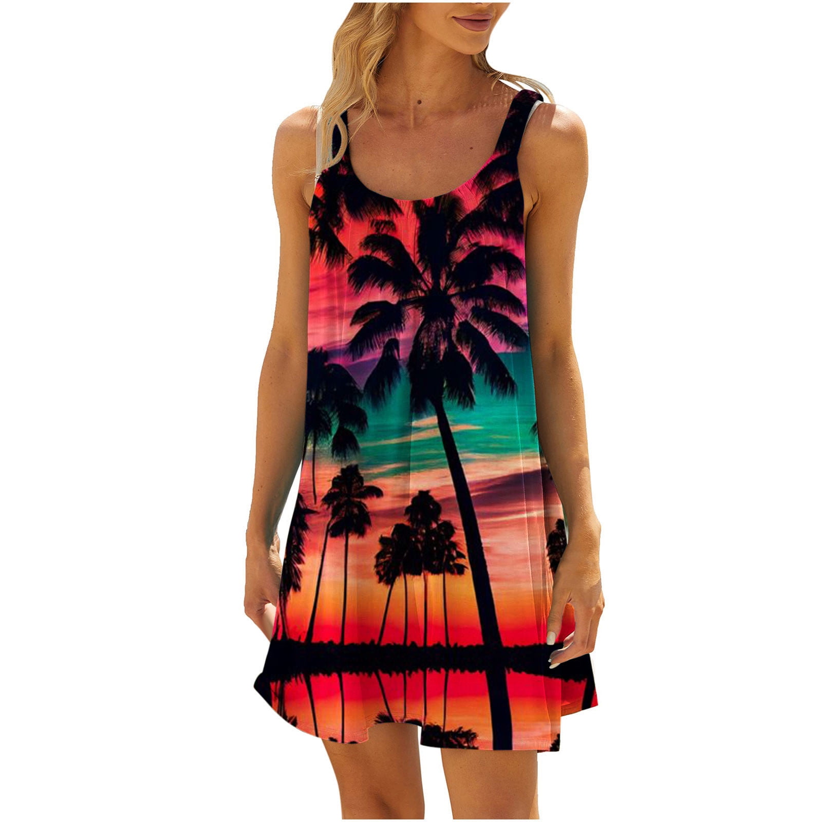 yievot Summer Dresses for Women Beach Cover Up Floral Tshirt Sundress — free download