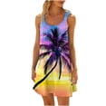 thumbnail image 1 of yievot Summer Dresses for Women Beach Cover Up Floral Tshirt Sundress Sleeveless Casual Loose Tank Dress, 1 of 1