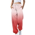 thumbnail image 1 of yievot Sweatpants for Women Gradient Printed Drawstring Loose Joggers with Pockets Fall Winter Comfy Workout Gym Running Pants, 1 of 3