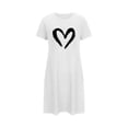 thumbnail image 1 of yievot Valentines Nightgowns for Women Soft Nightshirts Short Sleeve Sleepshirts Heart Printed Round Neck Loungewear Sleepwear, 1 of 3