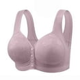 thumbnail image 1 of yievot Wireless Front Closure Bras for Women No Underwire Push Up Padded Full Coverage Bras Soft Supportive Everyday Bra Bralettes, 1 of 2