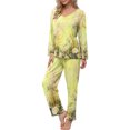 thumbnail image 1 of yievot Women 2 Piece Lounge Pajamas Sets Casual Long Sleeve Top Pants Matching Set 2024 Fall Outfits Clothes Sleepwear, 1 of 6