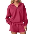 thumbnail image 1 of yievot Women Sweatsuit 2 Piece Outfits Sweat Shorts Sets Oversized Casual Matching Lounge Set Tracksuit Fall Clothes, 1 of 6