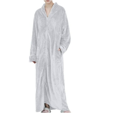 yievot Women's Fleece Robes, Long Winter Warm Soft Plush Bathrobes for Women, Comfy House Coat