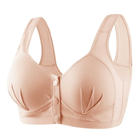 yievot Women's Front Closure Full Coverage Wirefree Everyday Bra Comfort Wireless Bras for Seniors