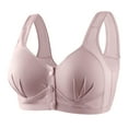 thumbnail image 1 of yievot Women's Front Closure Full Coverage Wirefree Everyday Bra Comfort Wireless Bras for Seniors, 1 of 2