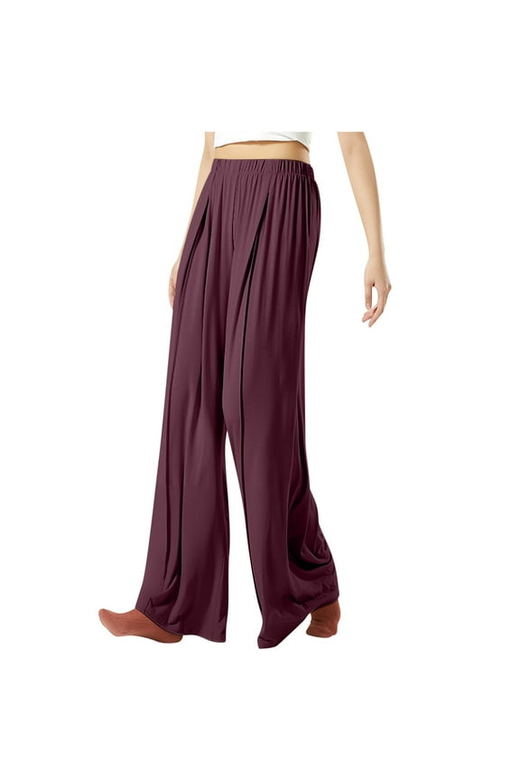 Women's Pajama Pants Stretch Wide Leg Pajama Bottoms Casual Loose Lounge Pants