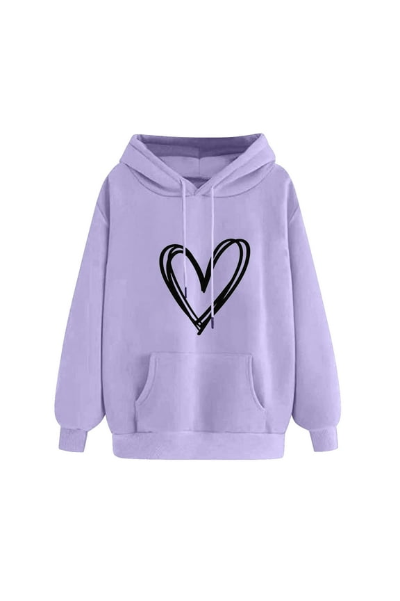 Women's Pullover Hoodie, Long Sleeve Printed Hooded Sweatshirts for Juniors, Gift Hoodies Blouse Tops for Ladies
