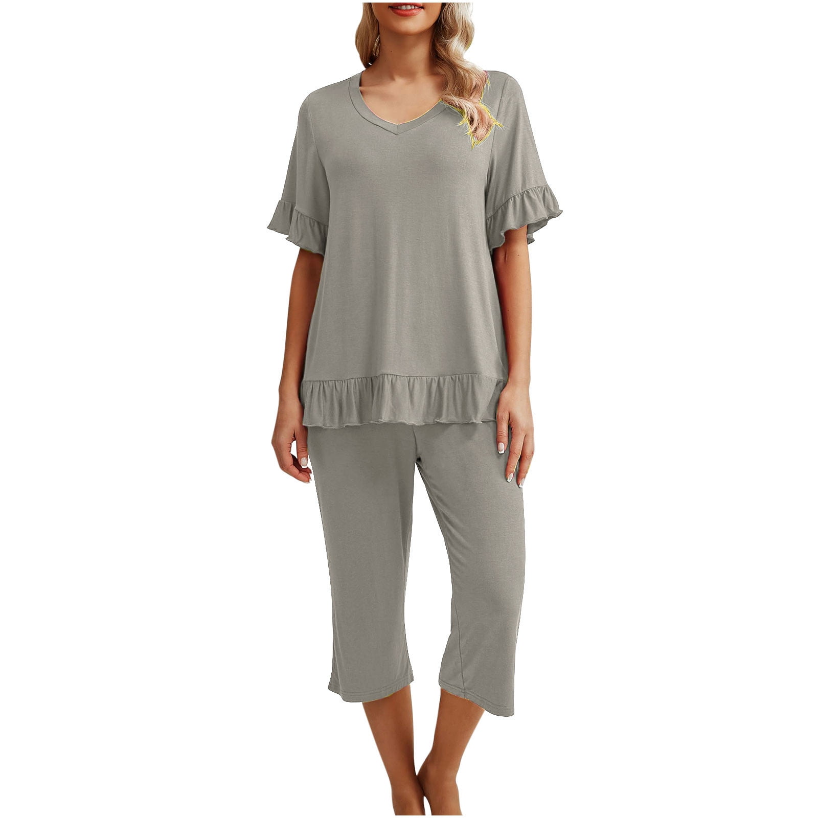 Capri pajamas with pockets hotsell