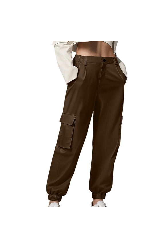 Womens Cargo Pants with Pockets Plus Size Hiking Pants Lightweight Baggy Joggers