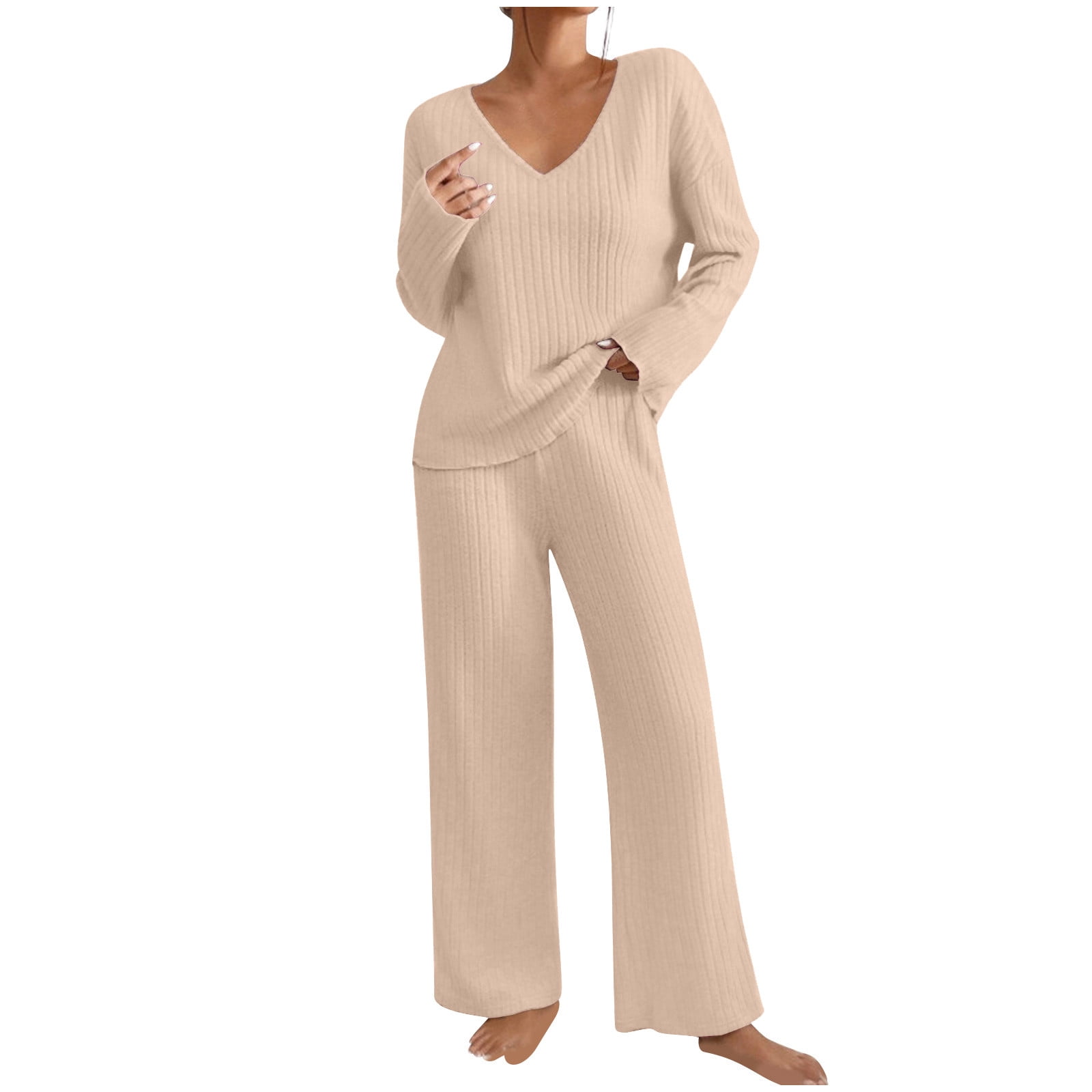 Long-Sleeved Pajama Sets with Pants