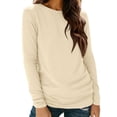 thumbnail image 1 of yievot Womens Long Sleeve Tops Crew Neck Fall T Shirt Trendy Casual Loose Basic Tees, 1 of 7
