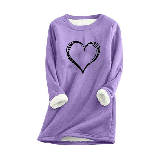 yievot Womens Long Sleeve Tops Women's Fashion Printing Regular Sleeve Winter Loose Vacation Casual Sleeve Round Neck Shirt Tops Christmas Gift