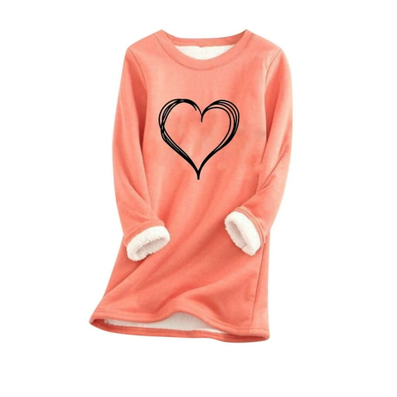 yievot Womens Long Sleeve Tops Women's Fashion Printing Regular Sleeve Winter Loose Vacation Casual Sleeve Round Neck Shirt Tops Christmas Gift