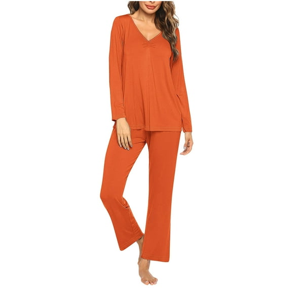 yievot Womens Pajama Sets Long Sleeve Shirt and Pants Soft Pajama Sets 2 Piece Sleepwear Loungewear
