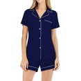thumbnail image 1 of yievot Womens Pajama Sets Modal Cotton Short 2Pcs Lounge Sets Button Down Pjs Sleepwear Loungewear, 1 of 5