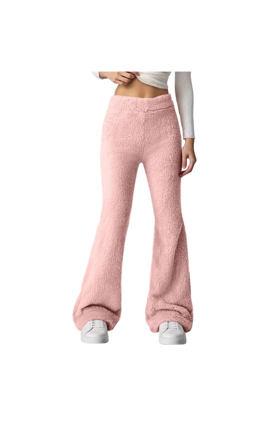 Womens Plush Pajama Pants Printed Fuzzy Fleece Cozy Lounge Pants Winter Warm Pj Bottoms