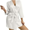 thumbnail image 1 of yievot Womens Robe Long Kimono Bathrobe Lightweight Sleepwear Soft Ladies Loungewear, 1 of 2