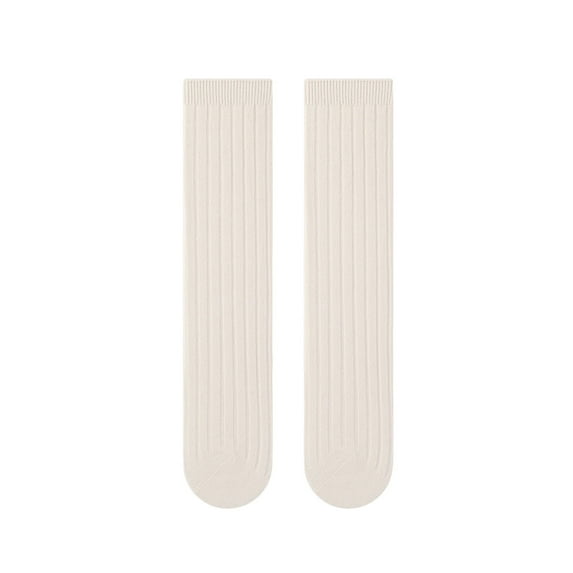 yillto 1-13T Girls Cotton Socks Knee Length School Uniform Soft Comfy Crew Socks Stretchy High Socks