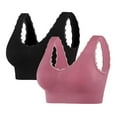 thumbnail image 1 of yillto 2 Pack Sports Bra for Womens Full Coverage Push up No Underwire Bralettes Comfortable Everyday Bras, 1 of 2