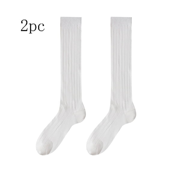 yillto 2 Pack Women's Girl's Knee High Socks Cute Lightweight Breathable Long Cotton Stockings