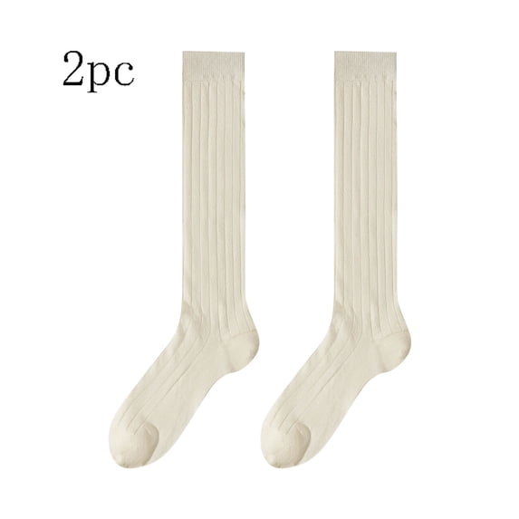 yillto 2 Pack Women's Girl's Knee High Socks Cute Lightweight Breathable Long Cotton Stockings