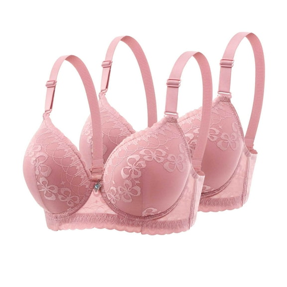 yillto 2 Pack Women's Push up Bra Full Coverage Supportive Padded Underwire Bralettes for Womens