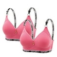 thumbnail image 1 of yillto 2 Pack Womens Bra Full Coverage Supportive Push up No Underwire Comfy Everyday Bralettes, 1 of 5