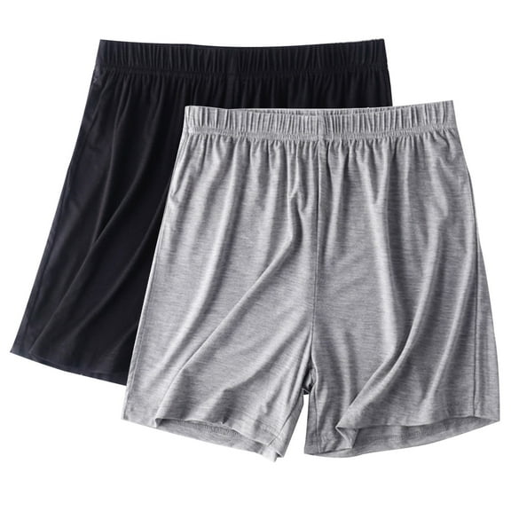 yillto 2 Pack Womens Plus Size Pjs Shorts Elastic Waist Loose Soft Comfy Loungwear Pajama Shorts