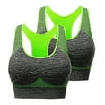 thumbnail image 1 of yillto 2 Pack Womens Running Bra Racerback Sleeveless Workout Gym Pullover Sport Bras with Supportive, 1 of 6