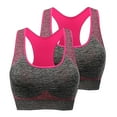 thumbnail image 1 of yillto 2 Pack Womens Running Bra Racerback Sleeveless Workout Gym Pullover Sport Bras with Supportive, 1 of 4