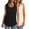 thumbnail image 1 of yillto 2 Pack Womens Tank Tops Sleeveless Loose Cami Tee Summer Flowy Blouses Causal Basic Shirts, 1 of 7