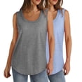 thumbnail image 1 of yillto 2 Pack Womens Tank Tops Sleeveless Loose Cami Tee Summer Flowy Blouses Causal Basic Shirts, 1 of 7