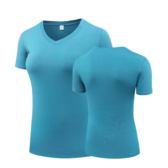 yillto 2 Pack Womens Workout Tee Short Sleeve Gym Quick Dry Tshirts Crewneck Stretchy Basic Swimwear Tops