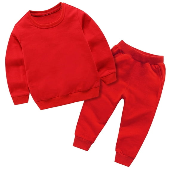 yillto 2 Piece Outfit for Toddler Boys Girls Long Sleeve Sweatshirt Jogger Sweatpants Set Casual Fashion Suit