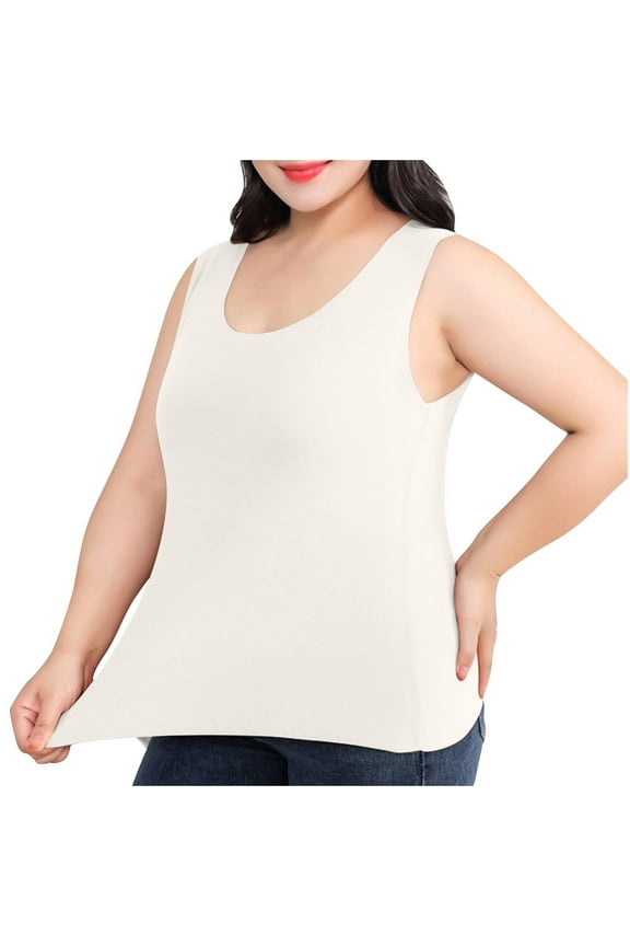 2XL-5XL Women Plus Size Cotton Tank Tops Summer V Neck Sleeveless Shirts Loose Fitting Tshirts