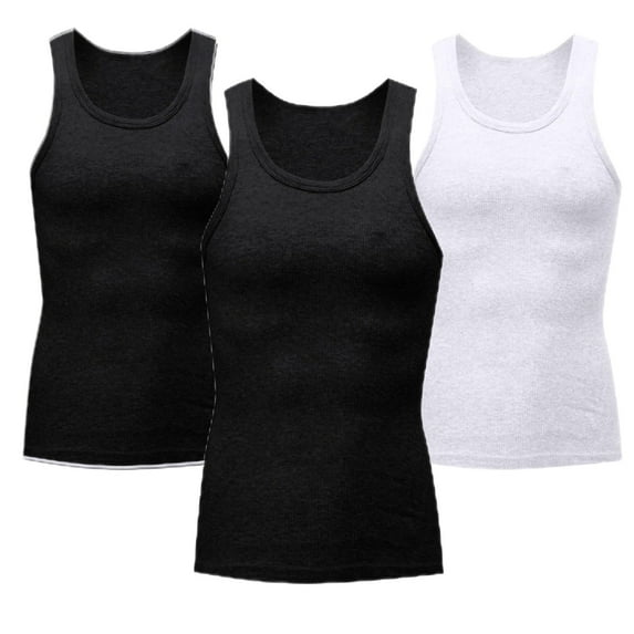 yillto 3 Pack Men Muscle Tank Tops Athletic Quick Dry Sleeveless Crew Neck Workout Gym Tee Tshirts