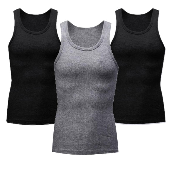yillto 3 Pack Men Muscle Tank Tops Athletic Quick Dry Sleeveless Crew Neck Workout Gym Tee Tshirts
