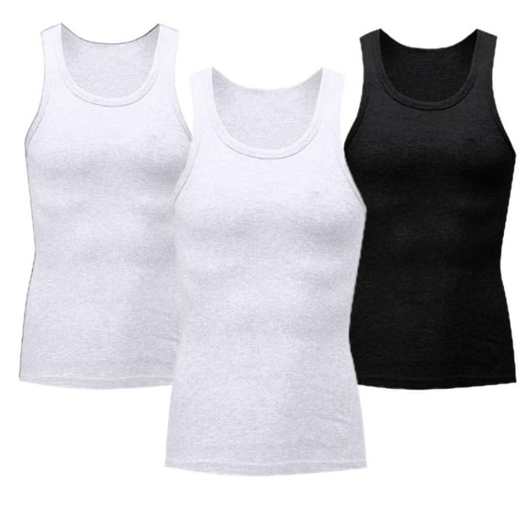 yillto 3 Pack Men Muscle Tank Tops Athletic Quick Dry Sleeveless Crew Neck Workout Gym Tee Tshirts