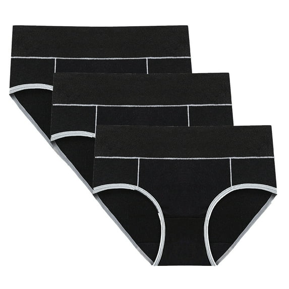 yillto 3 Pack Women's Full Coverage Underwear Plus Size High Waist Seamless Panties Comfort Hipster Panties
