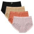 thumbnail image 1 of yillto 4 Pack Briefs for Womens Full Coverage Stretchy Underwear Ladies Breathable Comfy Panties Underpants, 1 of 2