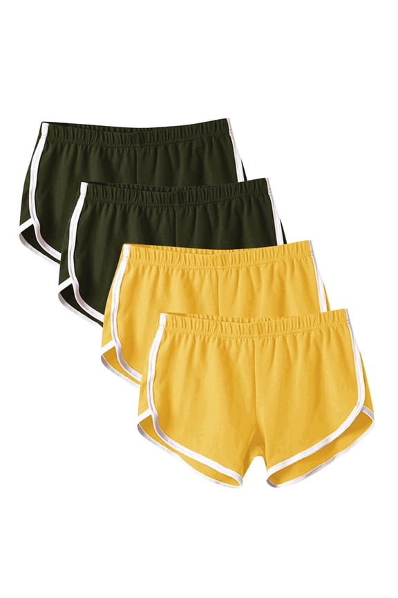 4 Pack Womens Shorts Casual Sweat Shorts High Waist Loose Summer Beach Shorts for Gym Running
