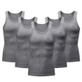 thumbnail image 1 of yillto 5 Pack Mens Muscle Tank Tops Sleeveless Crew Neck Workout Gym Tee Tshirts Summer Causal Tops, 1 of 6