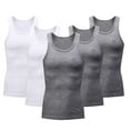 thumbnail image 1 of yillto 5 Pack Mens Muscle Tank Tops Sleeveless Crew Neck Workout Gym Tee Tshirts Summer Causal Tops, 1 of 6