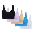 thumbnail image 1 of yillto 5 Pack Sport Bra for Womens Seamless Comfortable Yoga Gym Bralettes Wirefree Padded Workout Bra, 1 of 6