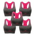 thumbnail image 1 of yillto 5 Pack Women's Seamless Racerback Sports Bra Wireless Support Yoga Gym Workout Athletic Bras, 1 of 4