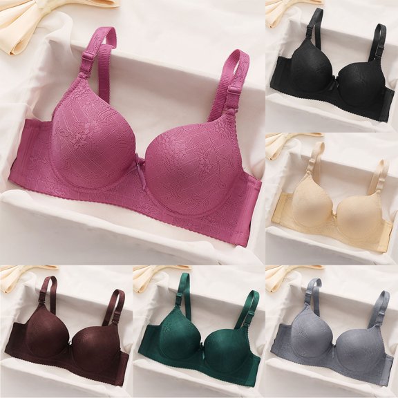 yillto 6 Pack Womens Bralettes Everyday Full Coverage Push up Bra Wireless Comfortable Breathable for Women