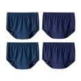 thumbnail image 1 of yillto Big and Tall Cotton Briefs for Mens Elastic Waist Loose Comfy Breathable Underwear 4 Pack, 1 of 7