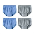 thumbnail image 1 of yillto Big and Tall Cotton Briefs for Mens Elastic Waist Loose Comfy Breathable Underwear 4 Pack, 1 of 7