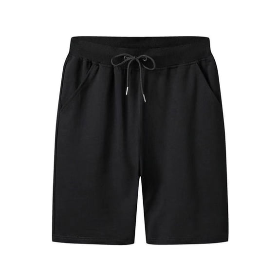 yillto Big and Tall Cotton Shorts for Mens Causal Loose Elastic Waist Drawstring Pockets Running Shorts